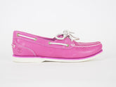 Womens Timberland Amherst 8336B Magenta Leather Boat Shoes Casual Moccasins